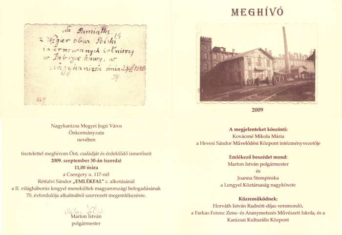 2009.09.30. Megemlékezés a magyarországi lengyel menekültekre Rétfalvi Sándor Emlékfal című alkotásánál.jpg 2009.09.30. Megemlékezés a magyarországi lengyel menekültekre Rétfalvi Sándor Emlékfal című alkotásánál.jpg