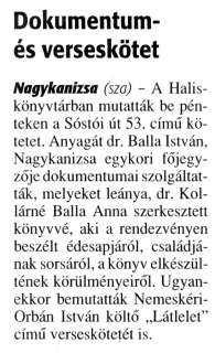 Zalai Hírlap 2010 06 07 130sz 03old - Dokumentum- és verseskötet.jpg Zalai Hírlap 2010 06 07 130sz 03old - Dokumentum- és verseskötet.jpg